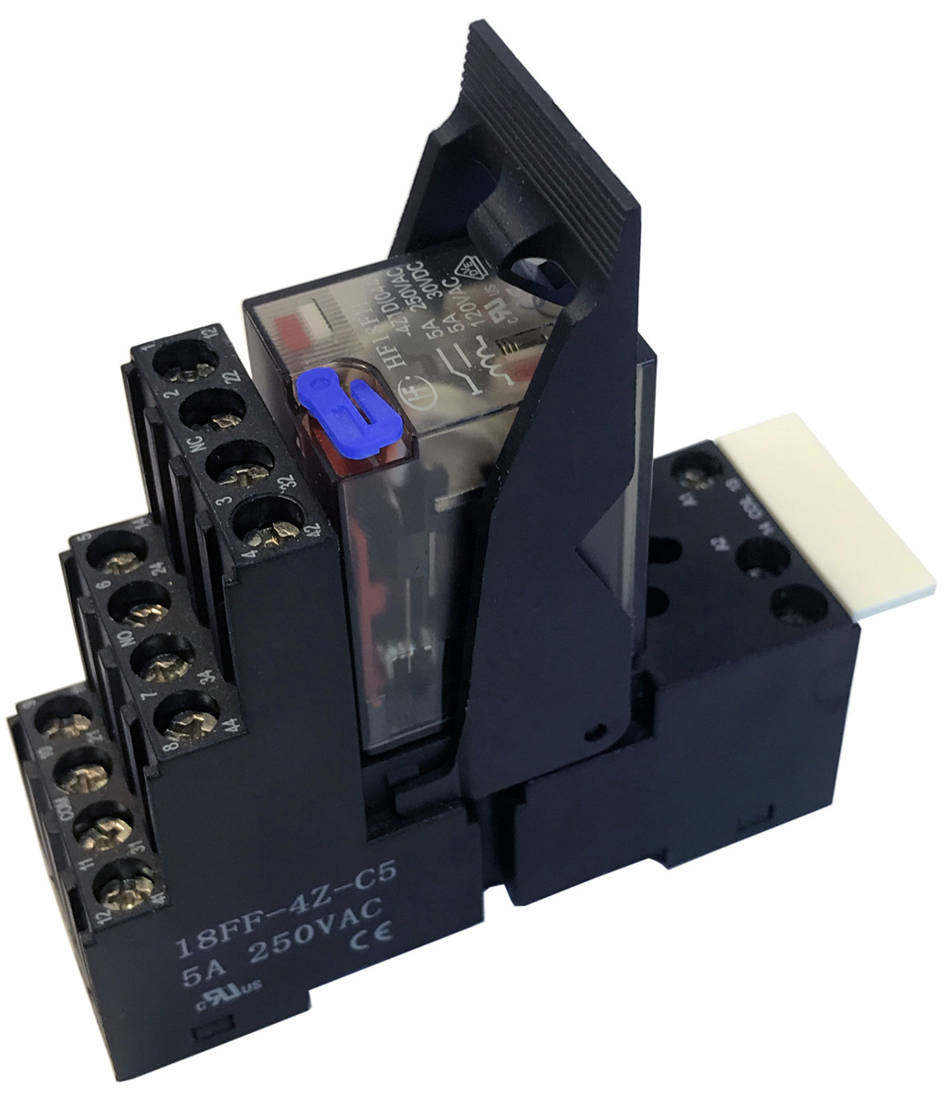 Hongfa Europe GMBH 4RM Series Interface Relay, DIN Rail Mount, 24V dc Coil, 4PDT, 4-Pole, 5A Load