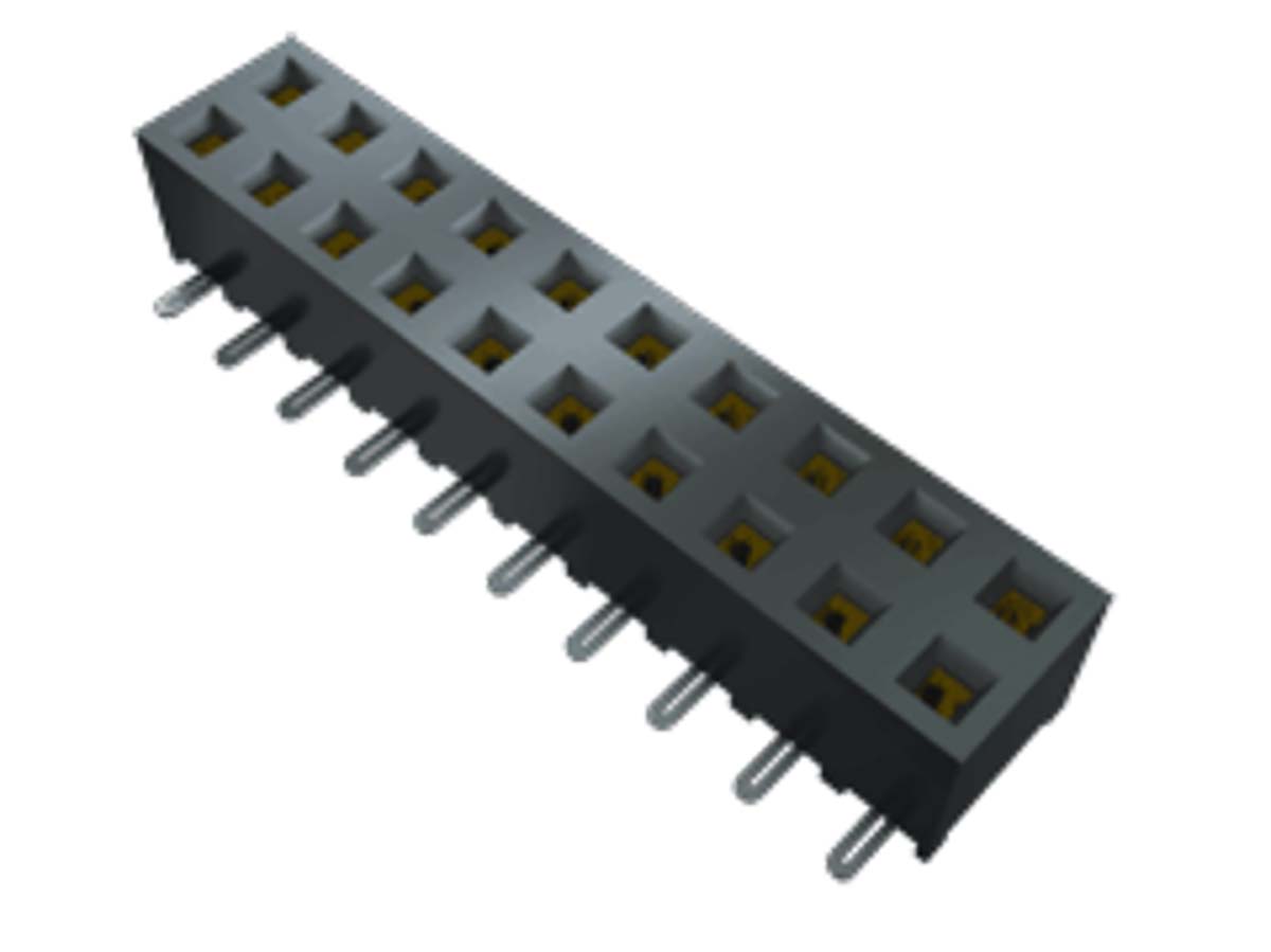 Samtec SMM Series Straight Surface Mount PCB Socket, 10-Contact, 2-Row, 2mm Pitch, SMT Termination