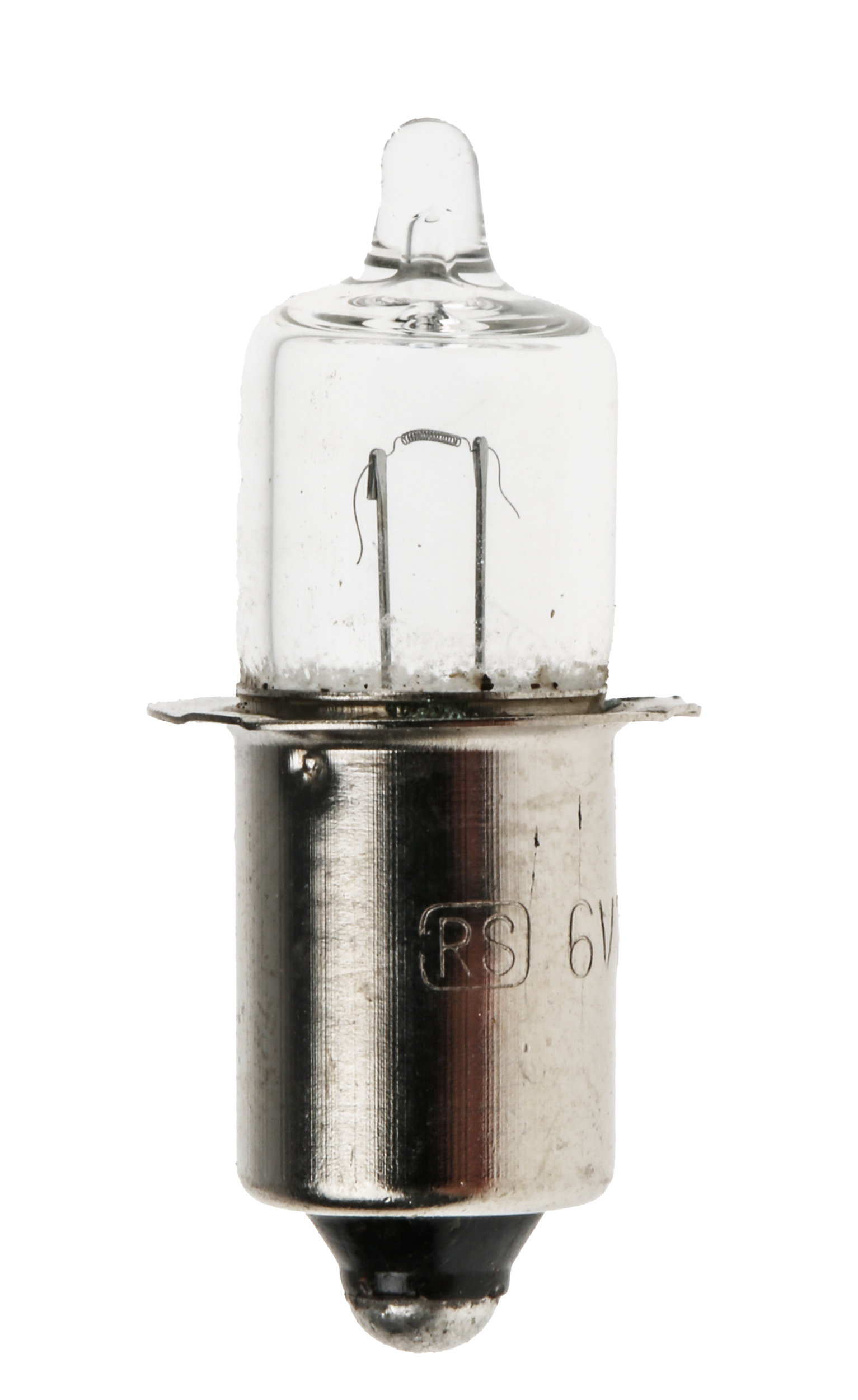 RS PRO Clear Halogen Bulb P13.5s, Mini Candle, 6 V, 9.3mm