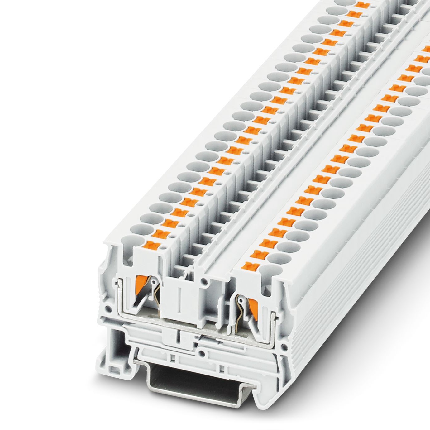 Phoenix Contact 3211778 PT 4 WH Series White, Single-Level, Push In Termination