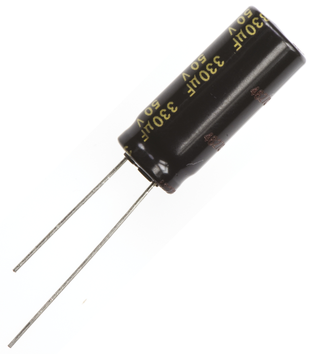 Panasonic 330μF Aluminium Electrolytic Capacitor 50V dc, Radial, Through Hole - EEUFM1H331L