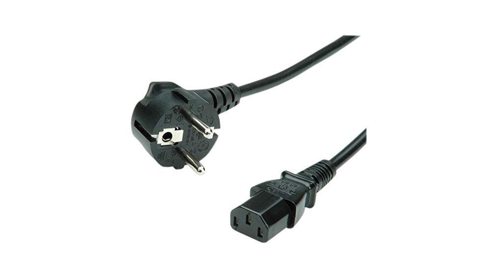 B3 Cable Solutions H05VVF 0.75 mm² 3 Core Power Cable, Black Polyvinyl Chloride PVC, 1m