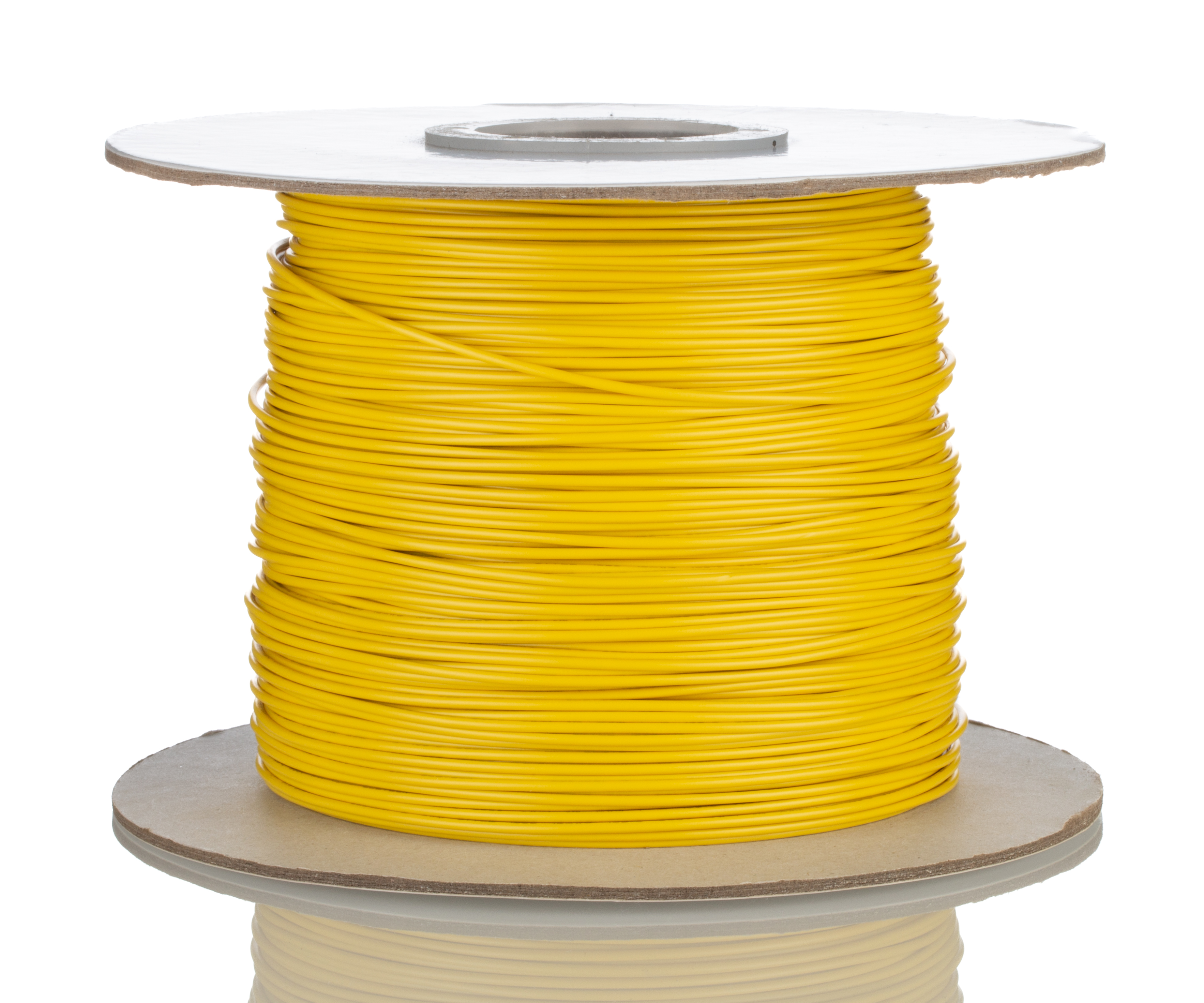 RS PRO Yellow 0.81mm² Hook Up Wire, 18 AWG, 16/0.25 mm, 305m, PVC Insulation