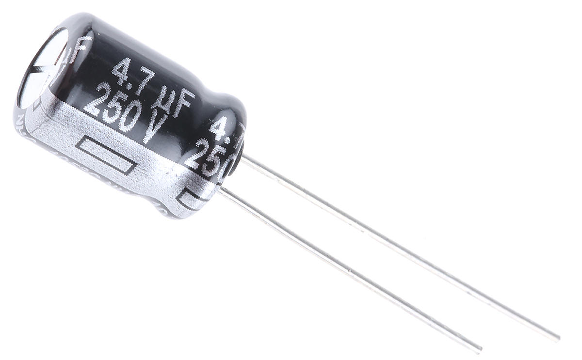 Panasonic 4.7μF Aluminium Electrolytic Capacitor 250V dc, Radial, Through Hole - ECA2EHG4R7