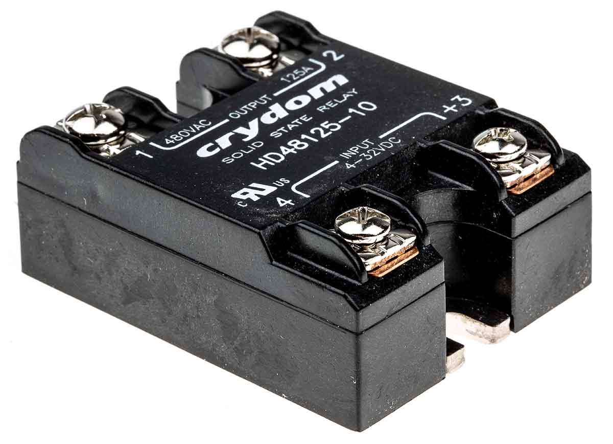 Sensata Crydom HD Series Solid State Relay, 125 A Load, Panel Mount, 530 V ac Load, 32 V Control