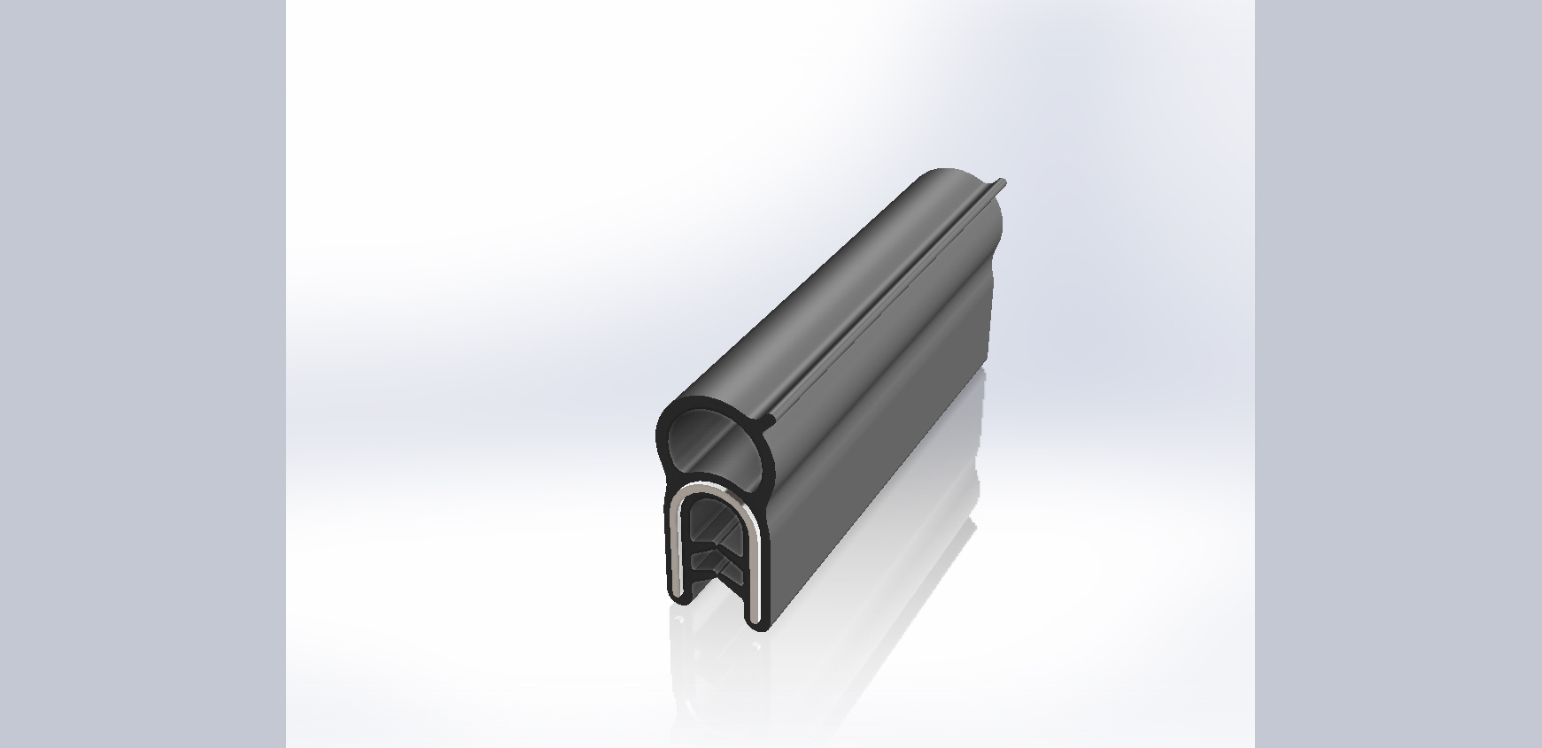 RS PRO Black EPDM Edge Protection, 10m