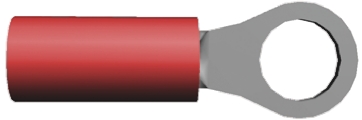TE Connectivity, PIDG Insulated Ring Terminal, M4 Stud Size, 0.26mm² to 1mm² Wire Size, Red