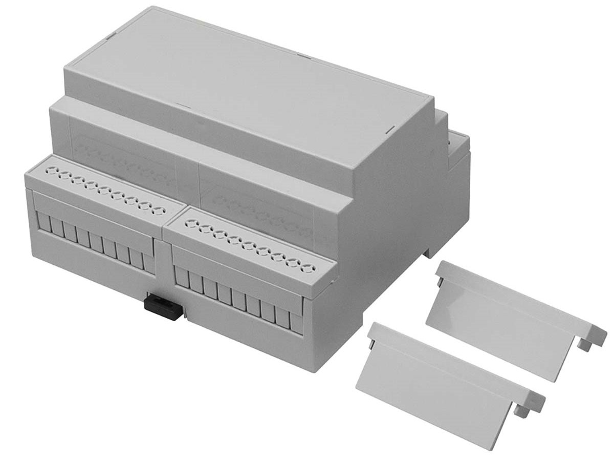 RS PRO Open Top Enclosure Type, 106.2 x 90 x 58mm, Polycarbonate DIN Rail Enclosure Kit