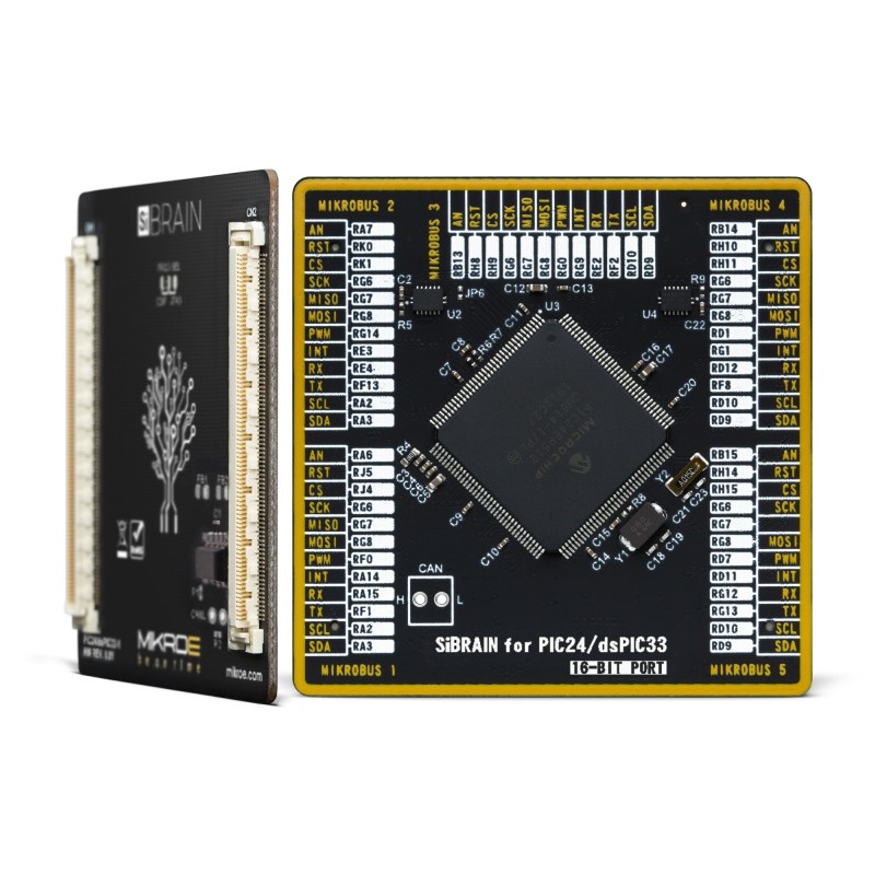 Brand-Rex SiBRAIN For PIC24EP512GU814 Microcontroller Development Board