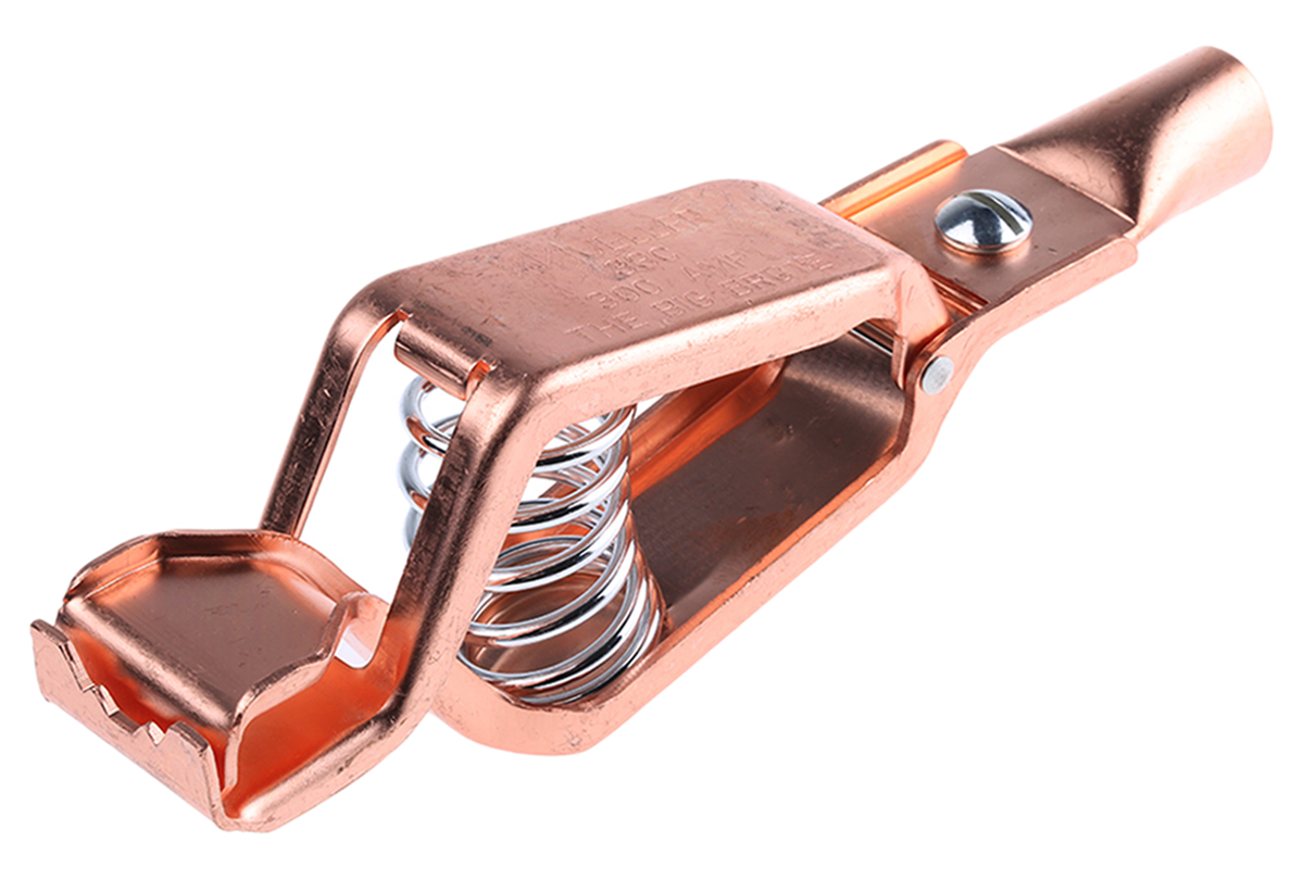 Mueller Electric Crocodile Clip, Steel Contact, 300A