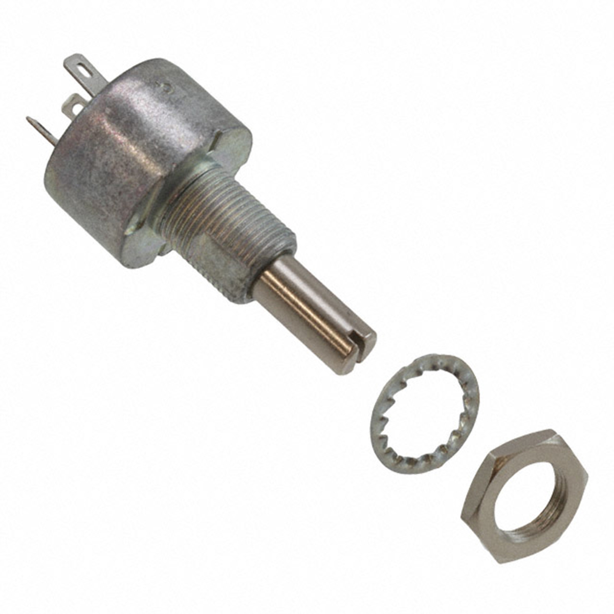 Vishay PE30 10kΩ Rotary Potentiometer 1-Gang Panel Mount, PE30L0FL103MAB