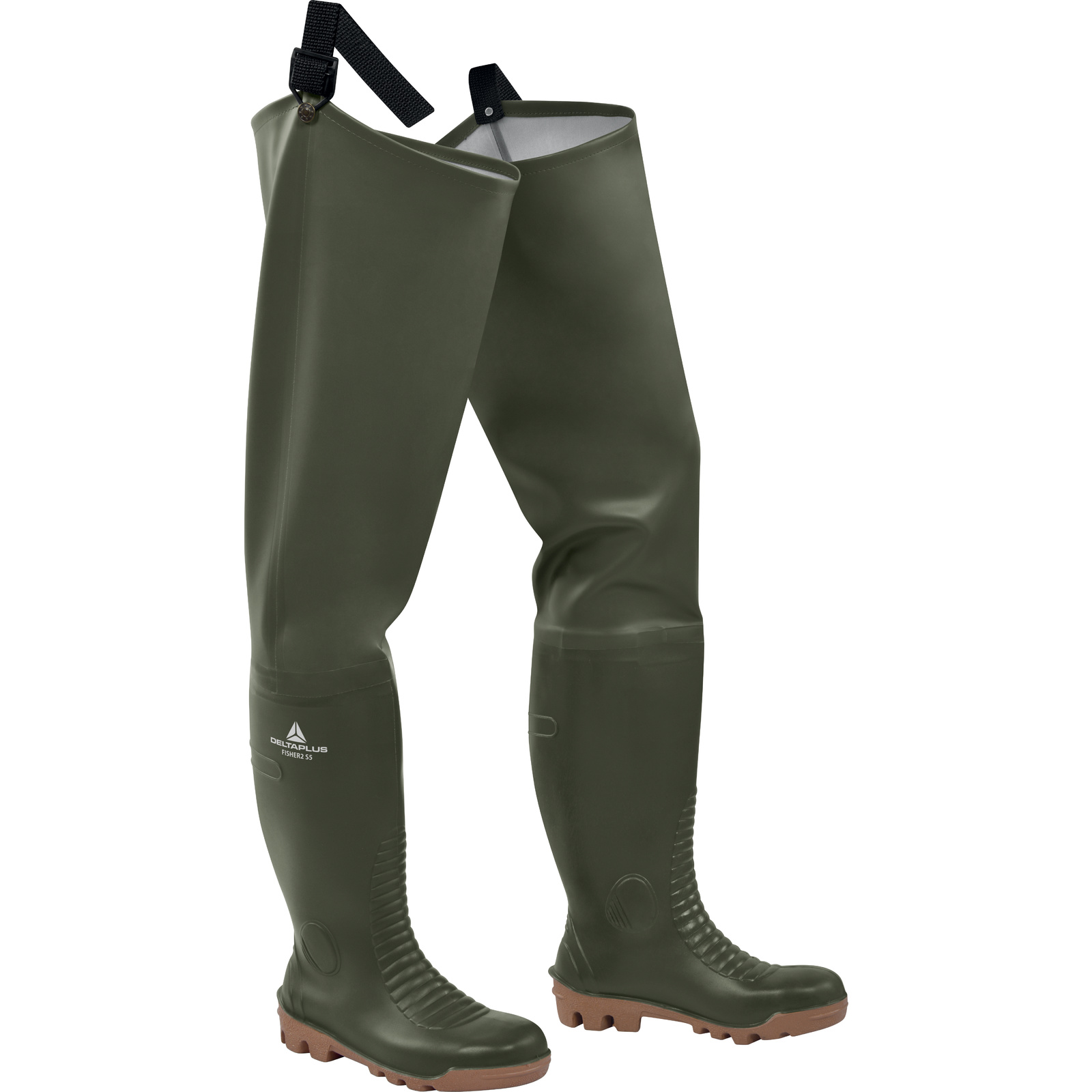 Delta Plus FISHER2 Khaki/Black Steel Toe Capped Unisex Safety Boot, UK 6.5, EU 40