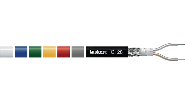 Tasker 2 Core Microphone, 0.35 mm² CSA, 6.3mm od, 100m, Black