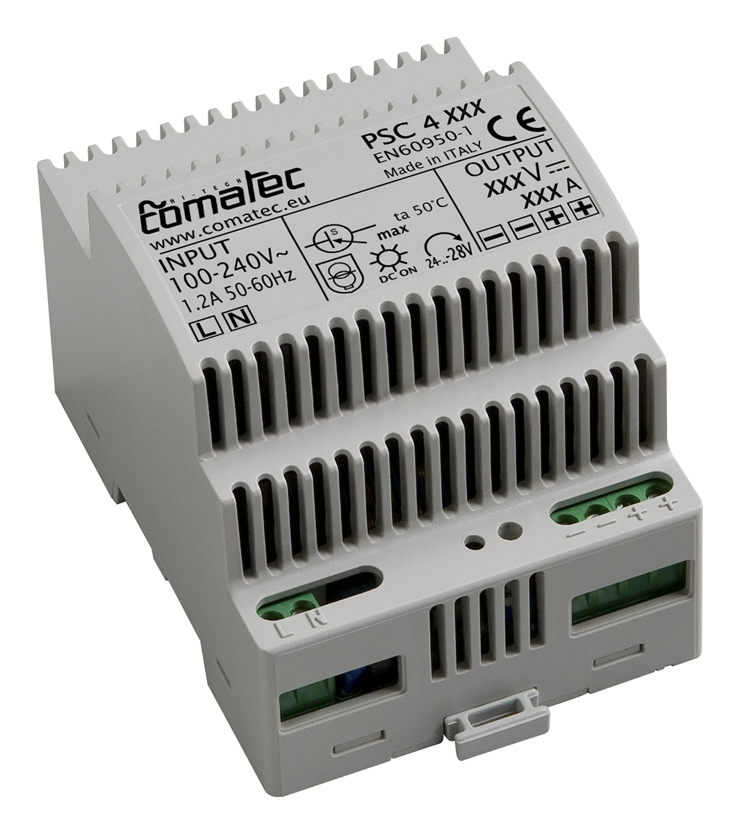 Comatec PSC DIN Rail Power Supply, 230V ac ac Input, 12V dc dc Output, 5A Output, 60W