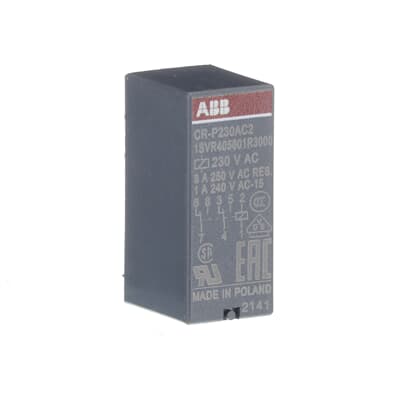 ABB PCB Mount Power Relay, 230V ac Coil, 8A Switching Current, SPDT