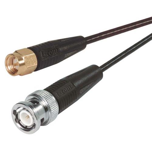 L-Com CC174 Series Male Plug to Male BNC, 2.5 ft 50 Ω
