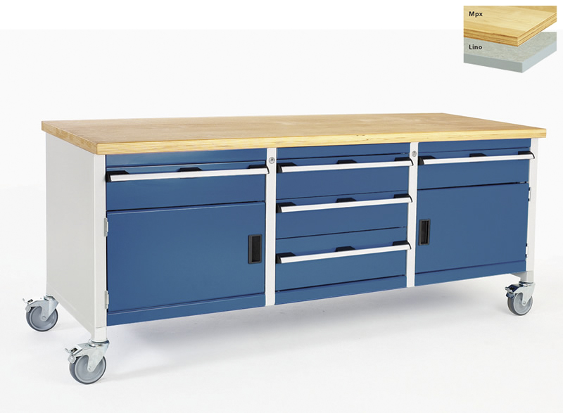 Bott Portable Steel Workbench, 300kg Max Load, 840mm x 2000mm x 750mm