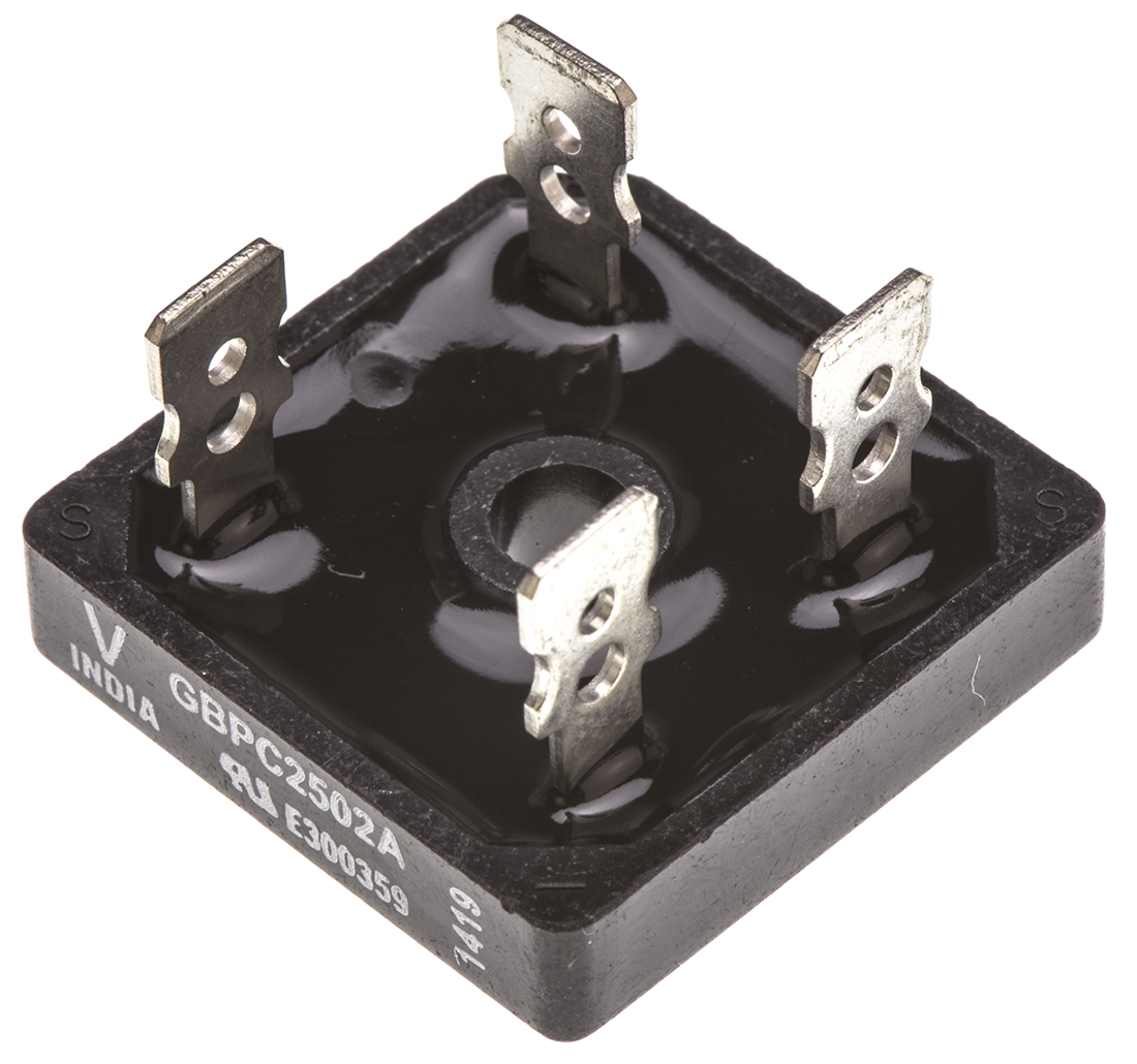 Vishay Bridge Rectifier, 25A, 200V, 4-Pin