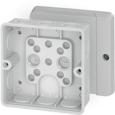 HENSEL DE Series Grey Polycarbonate Junction Box, IP55, 55 x 98 x 98mm