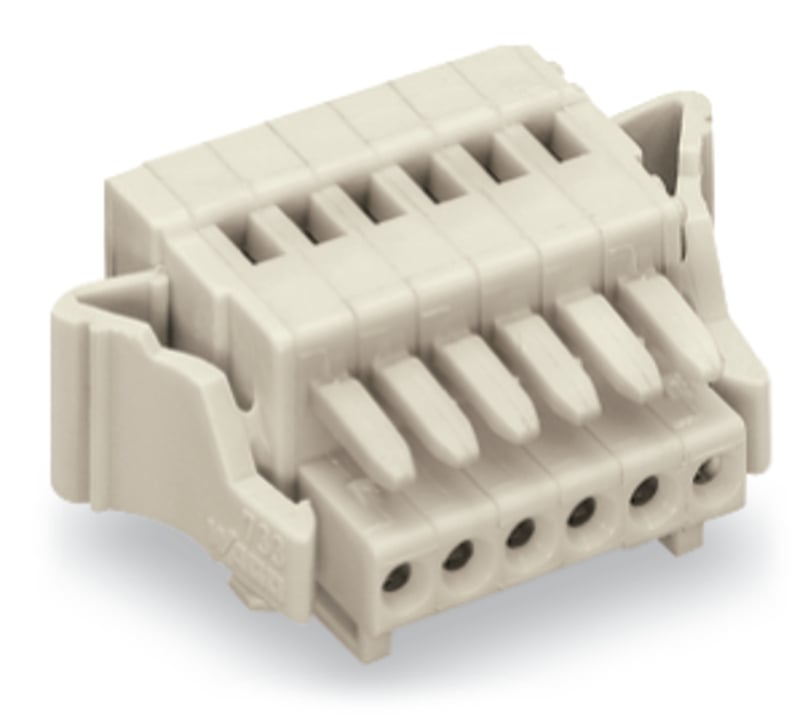WAGO 733 Series Female Lighting Connector, 9-Pole, Female, 9-Way, Plug-In Mount, 6A