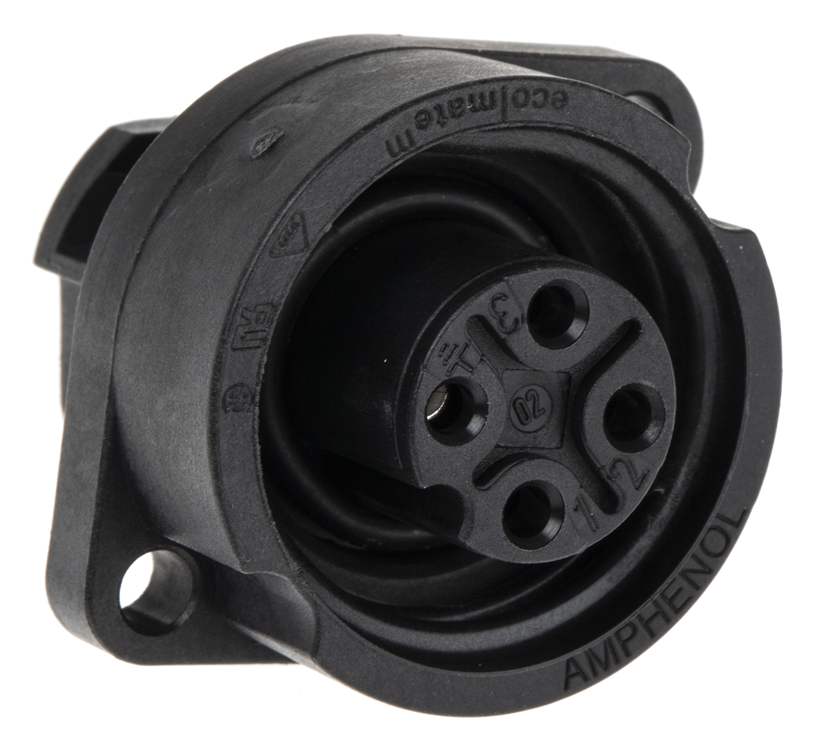Amphenol Industrial Circular Connector, 3 Contacts, Panel, Standard Connector, Socket, Female, IP67, Ecomate M Series