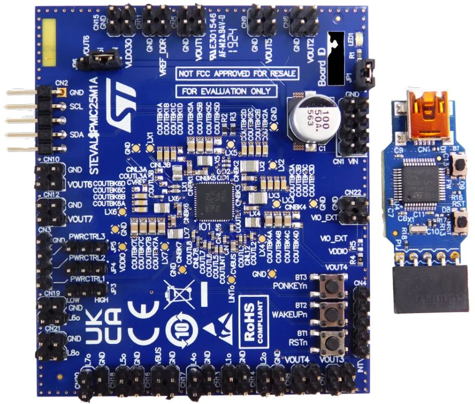 STMicroelectronics Evaluation Board For High Integration STPMIC25 Power Management IC For Microprocessor Units