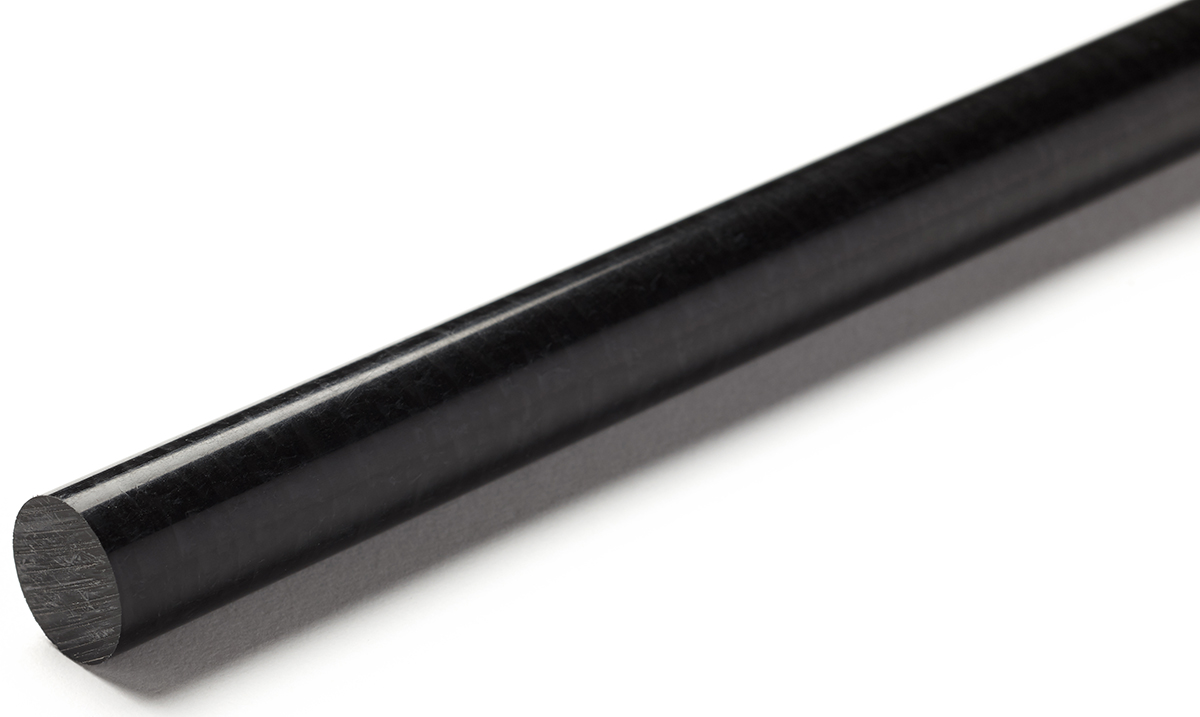 RS PRO Black Acetal Rod, 1m x 70mm Diameter