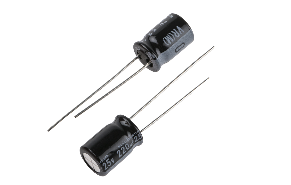 Nichicon 220μF Aluminium Electrolytic Capacitor 25V dc, Radial, Through Hole - UVR1E221MPD