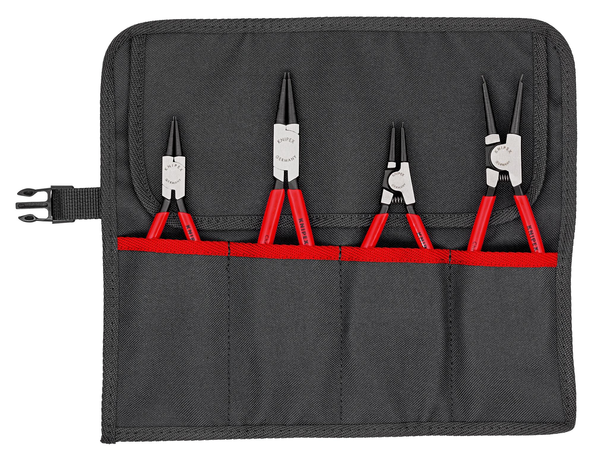 Knipex 4-Piece Circlip Plier Set, Straight Tip, 315 mm Overall