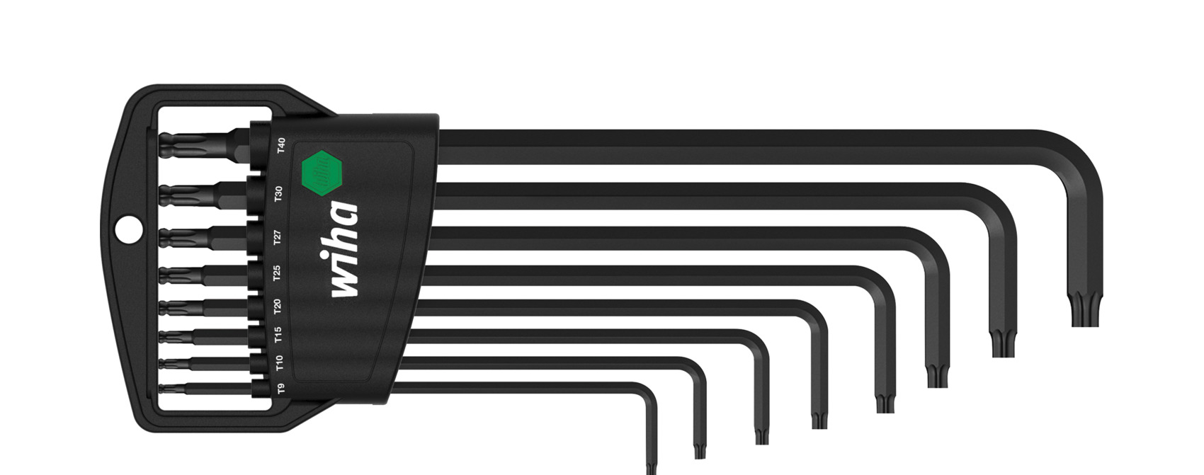Wiha 8-Piece Torx Key Set, T9 to T40 Size, L Shape, Long Arm