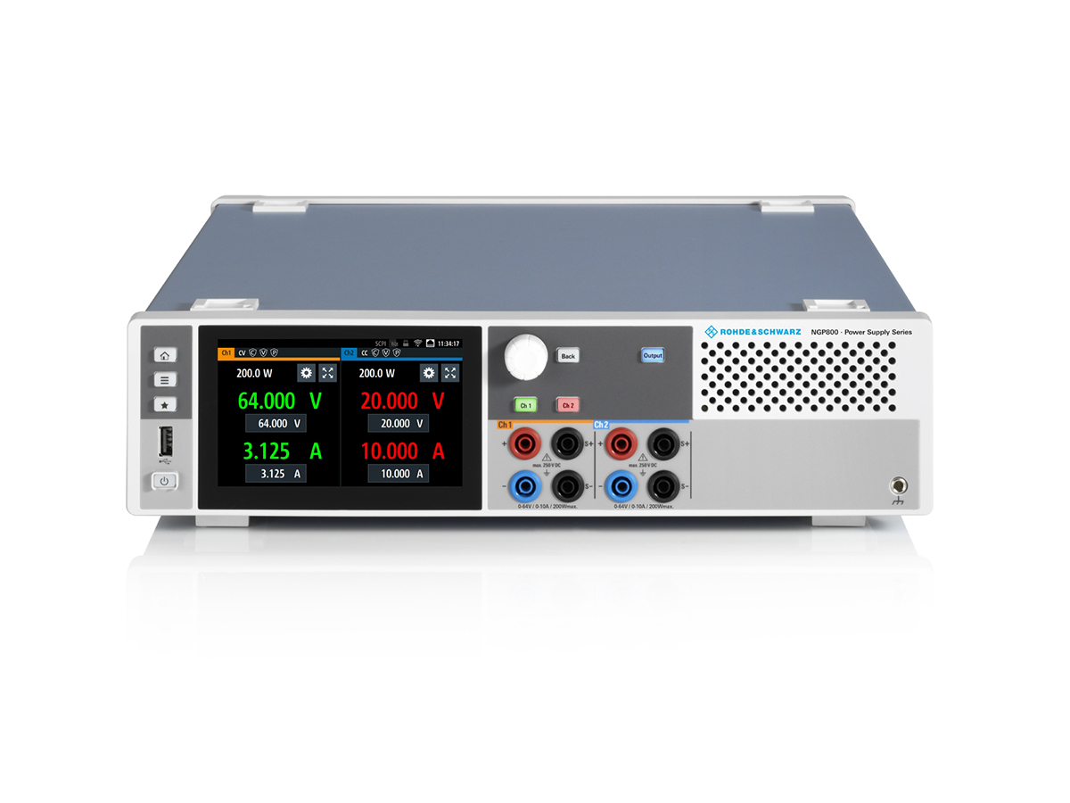 Rohde & Schwarz NGP800 Series Digital Bench Power Supply, 0 → 64V, 10A, 2-Output, 400W - RS Calibrated