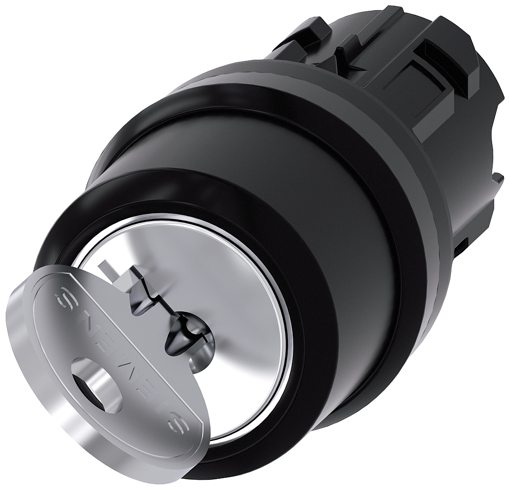Siemens SIRIUS ACT 3SU10 2-position Key Switch Head, Momentary, 22mm Cutout