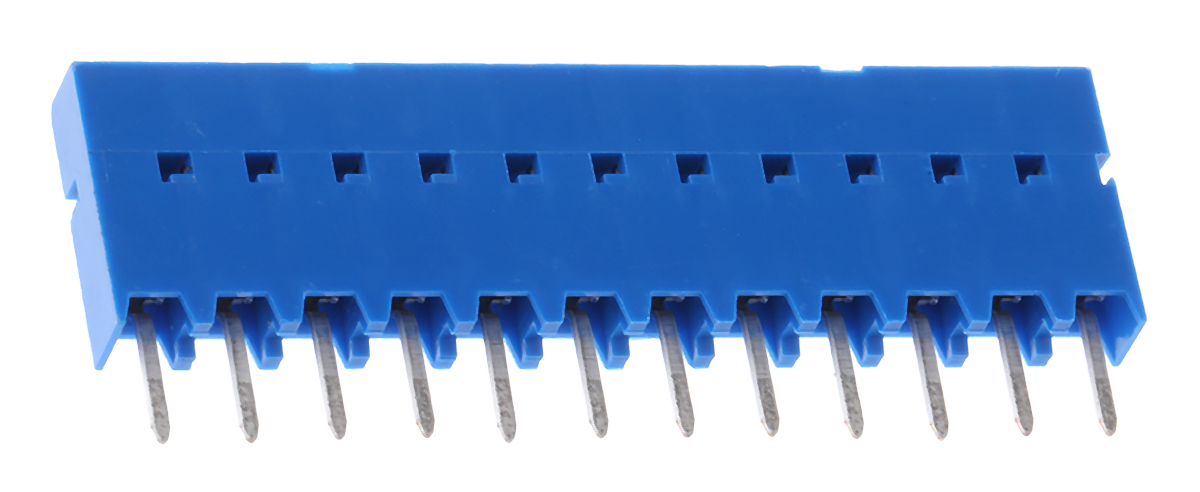Amphenol Communications Solutions Dubox Series Straight Through Hole Mount PCB Socket, 12-Contact, 1-Row, 2.54mm Pitch,