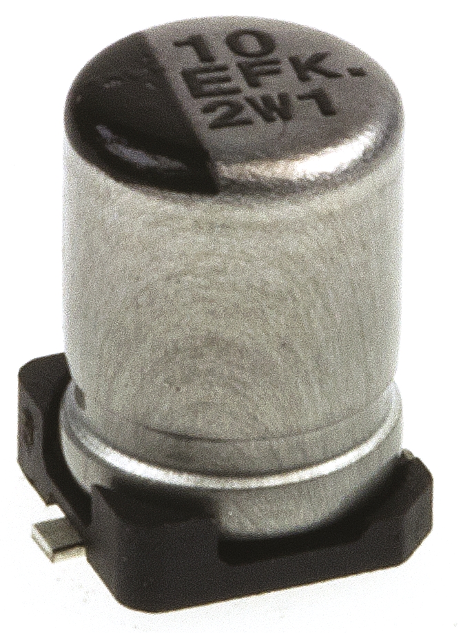 Panasonic 10μF Aluminium Electrolytic Capacitor 25V dc, Surface Mount - EEEFK1E100AR