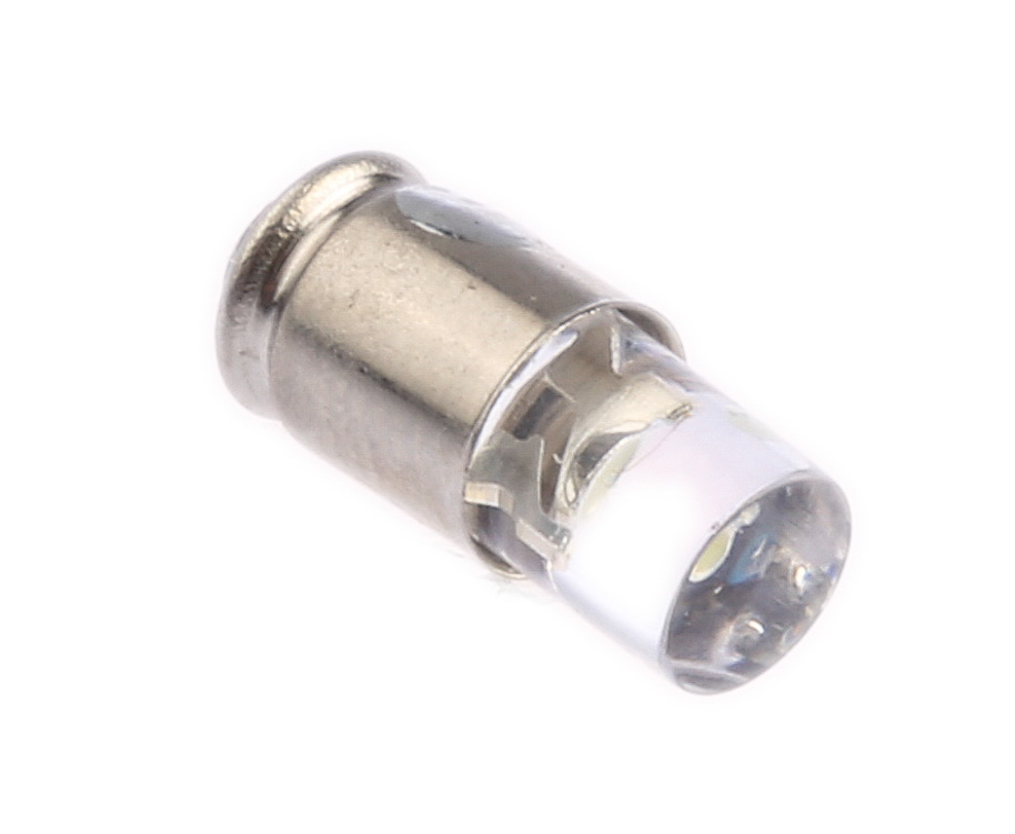 Marl White LED Indicator Lamp, 24V dc, Midget Groove Base, 4.8mm Diameter, 3000mcd