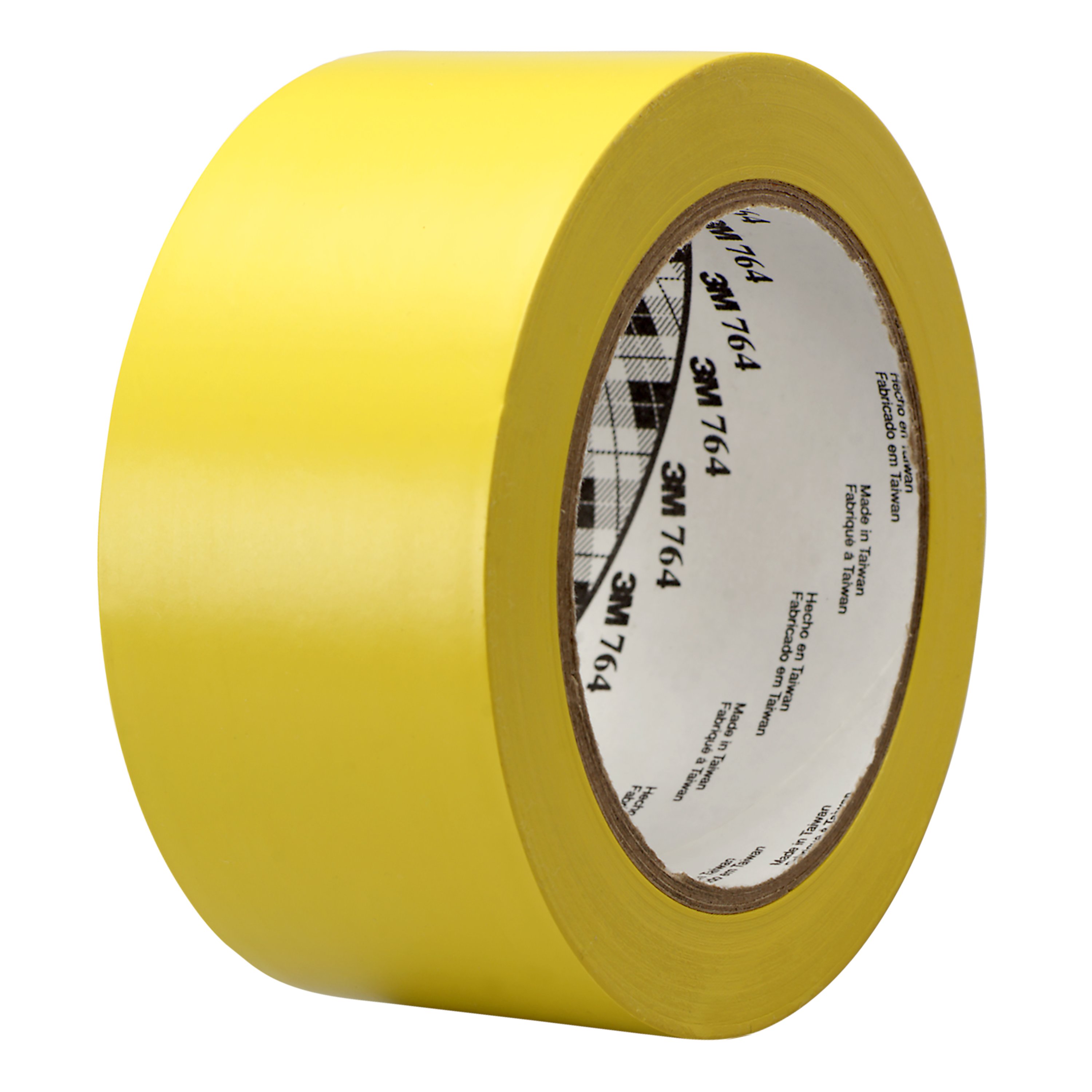 3M 764 Yellow PVC 1296in Vinyl Tape, 0.125mm Thickness
