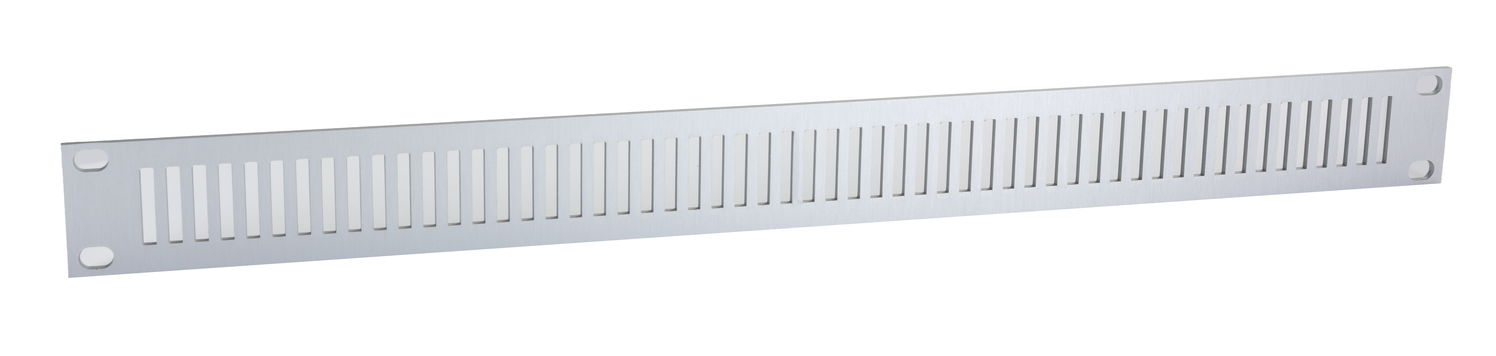 Rittal Unpainted Aluminium Front Panel, 1U, Ventilated