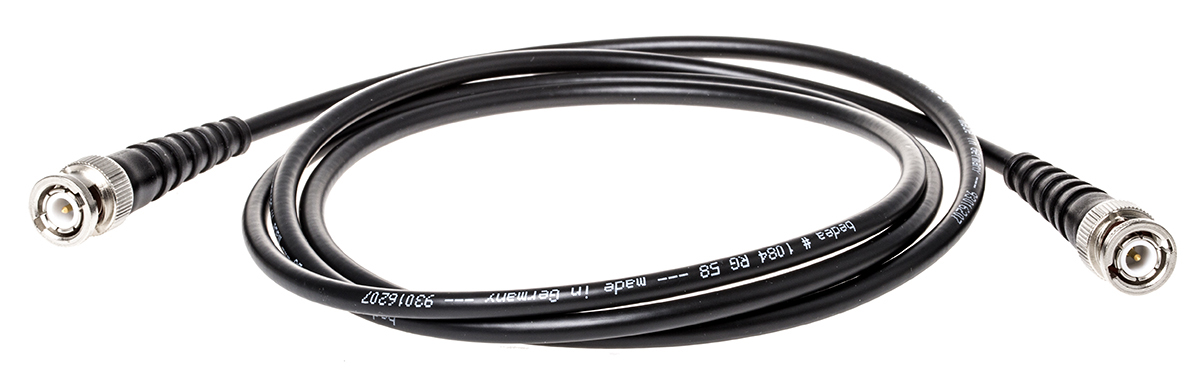 Telegartner Cable Assembly: Both Sides BNC Plug Series, 1.5 m, RG58C/U Coaxial, Terminated 50 Ω