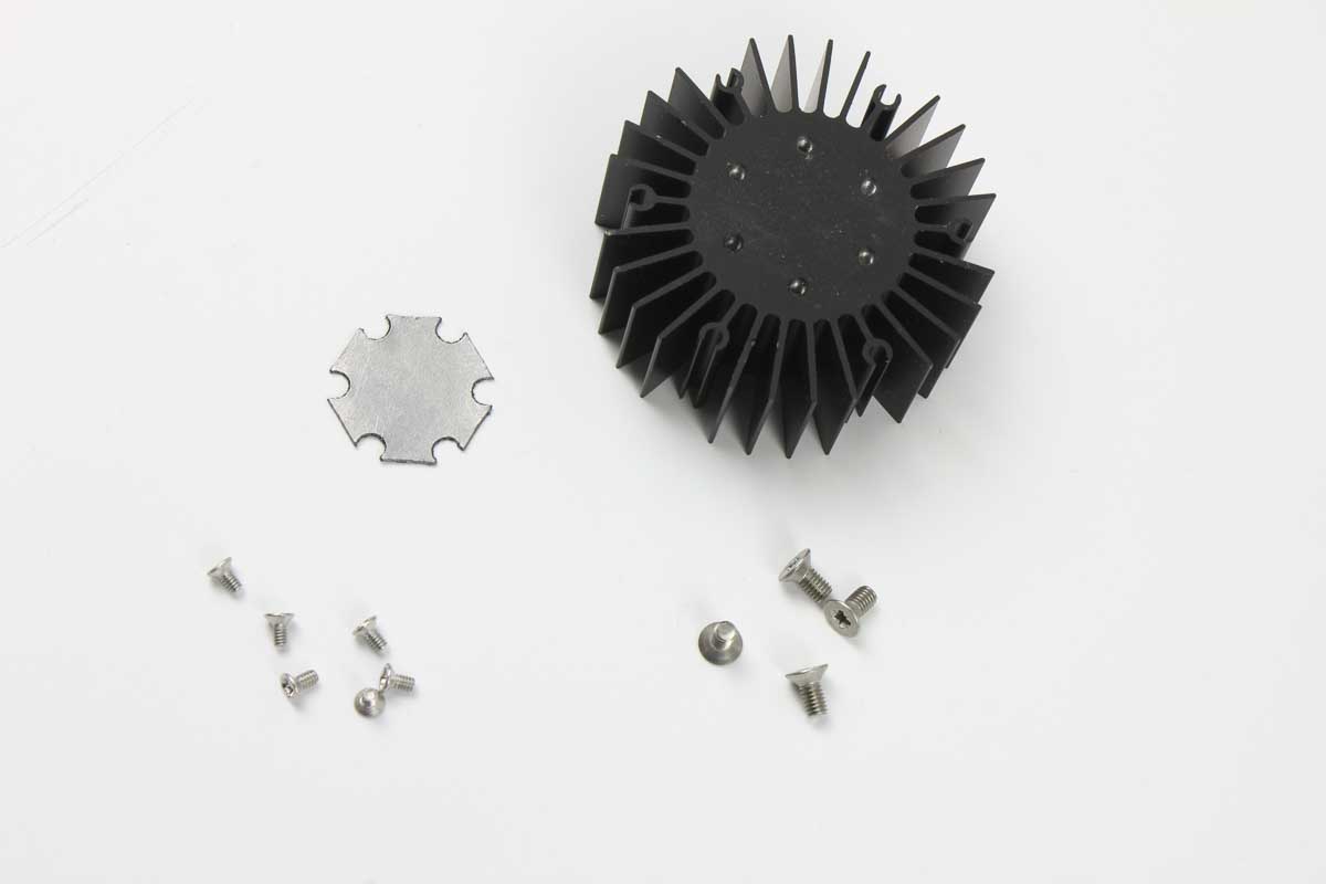 Intelligent LED Solutions Heatsink, Dragon 1, Duris 1, Duris 4, Oslon 1, Oslon 4, Stanley 1, Stanley 4, 50 (Dia.) x