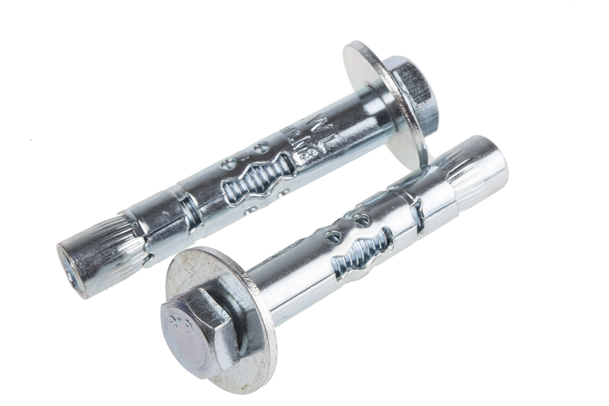 RawlPlug Steel Anchor Bolt M8 x 60mm, 10mm Fixing Hole