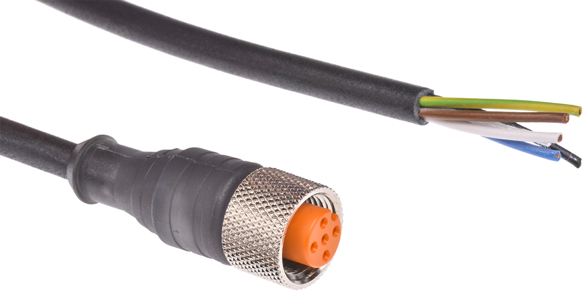Lumberg Automation Female 5 way M12 to Unterminated Free End Sensor Actuator Cable, 2 m