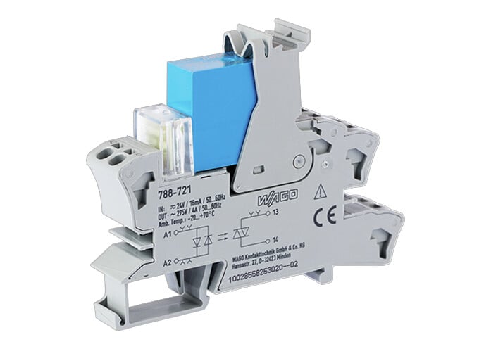 WAGO 857 Series Solid State Relay, 4 A Load, DIN Rail Mount, 230 V ac/dc Load