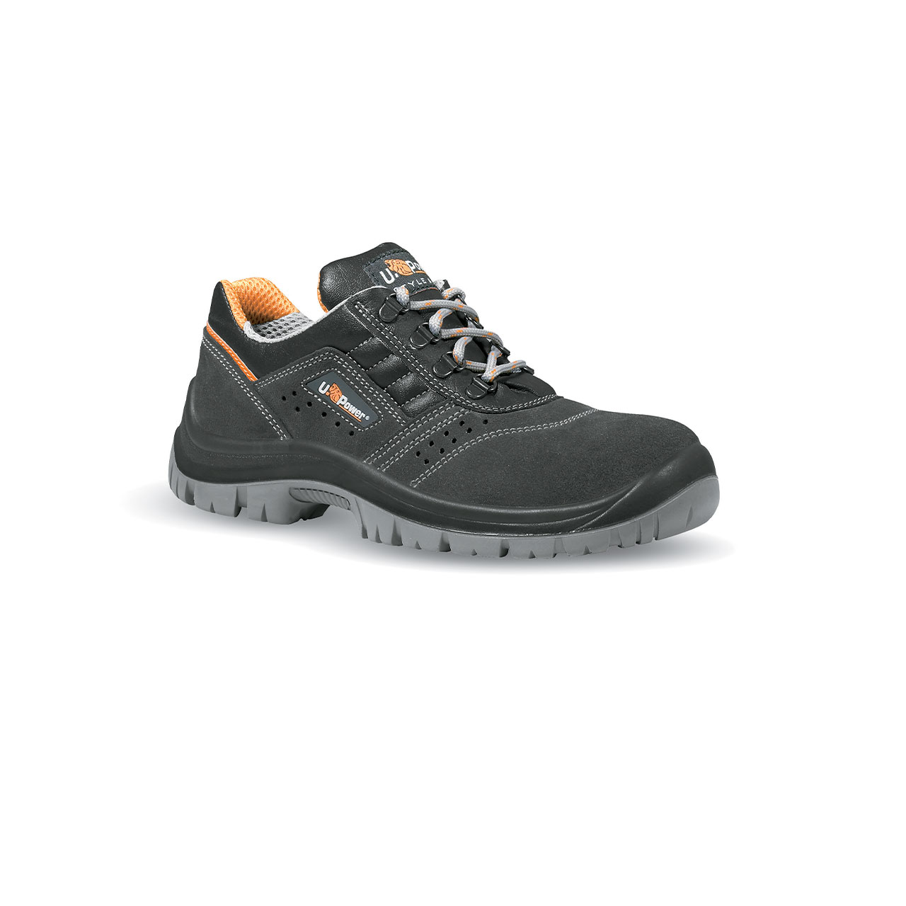 UPower FOX Unisex Grey Stainless Steel Toe Capped Low safety shoes, UK 4, EU 37
