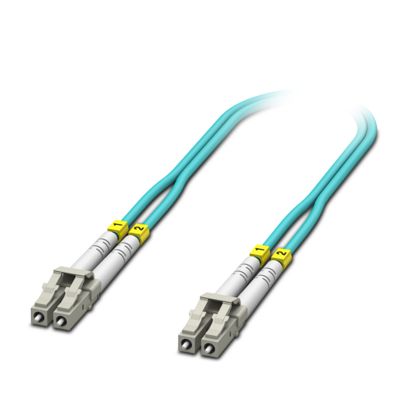 Phoenix Contact LC to LC Duplex Multi Mode OS2 Fibre Optic Cable, 900μm, Blue, 2m