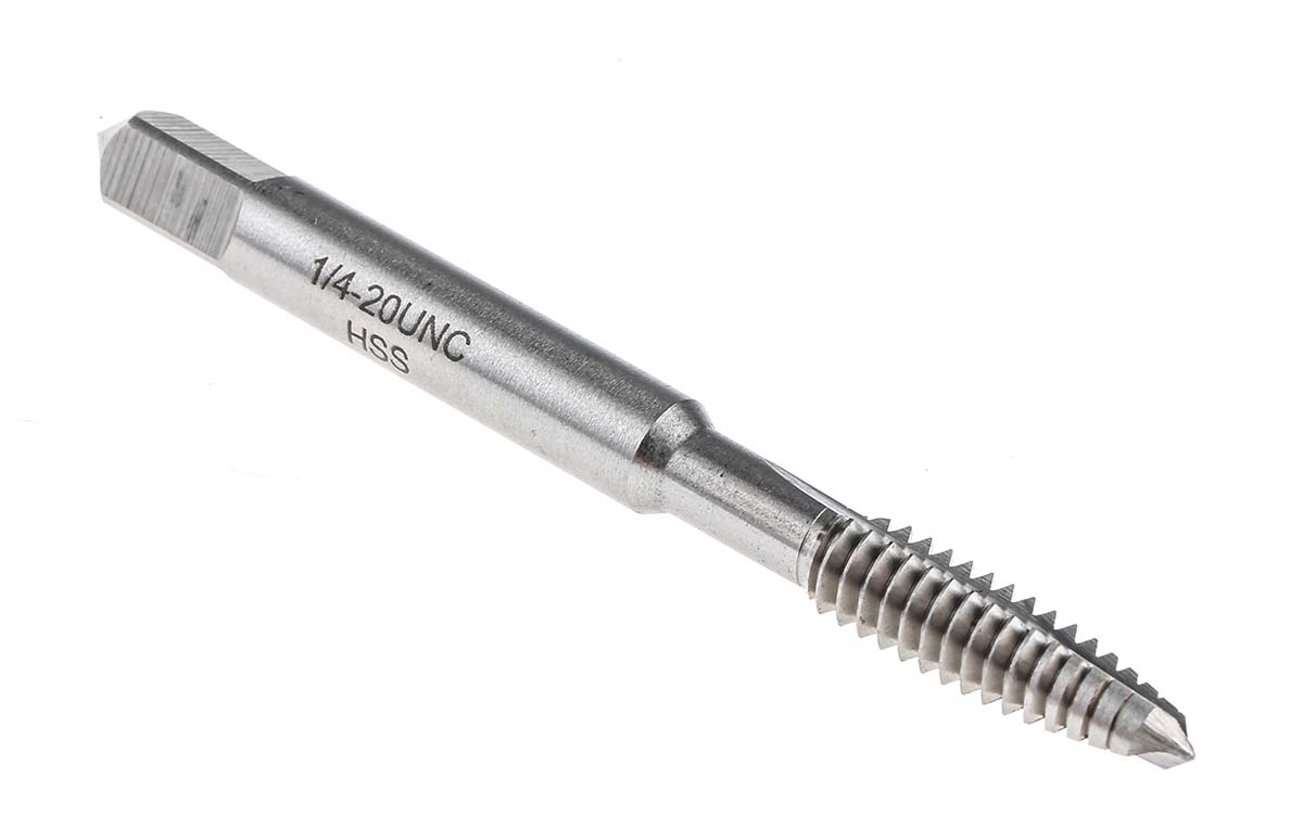 RS PRO Threading Tap HSS 1-Piece UNC Standard Manual or machine tap 1/4-20 UNC Thread