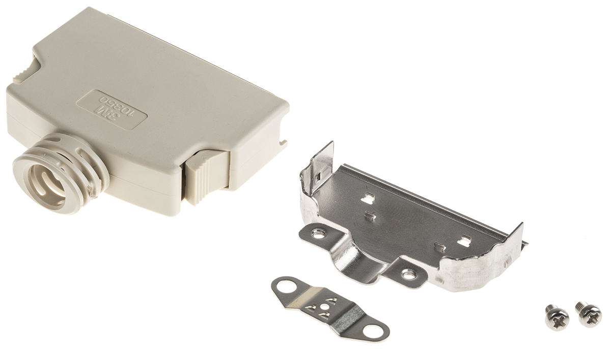 3M 103 Series ABS D Sub Backshell, 50 Way, Strain Relief