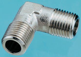 Legris 0914 Series Elbow Threaded Adaptor, R 3/8 Male to R 3/8 Male, Threaded Connection Style