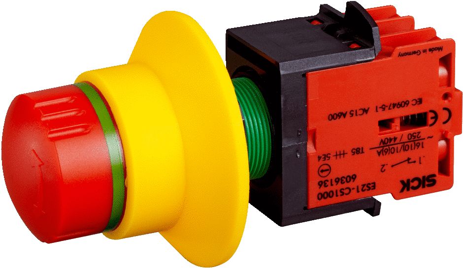 SICK ES21 Series Emergency Stop Push Button, Panel Mount, 2NC, IP65