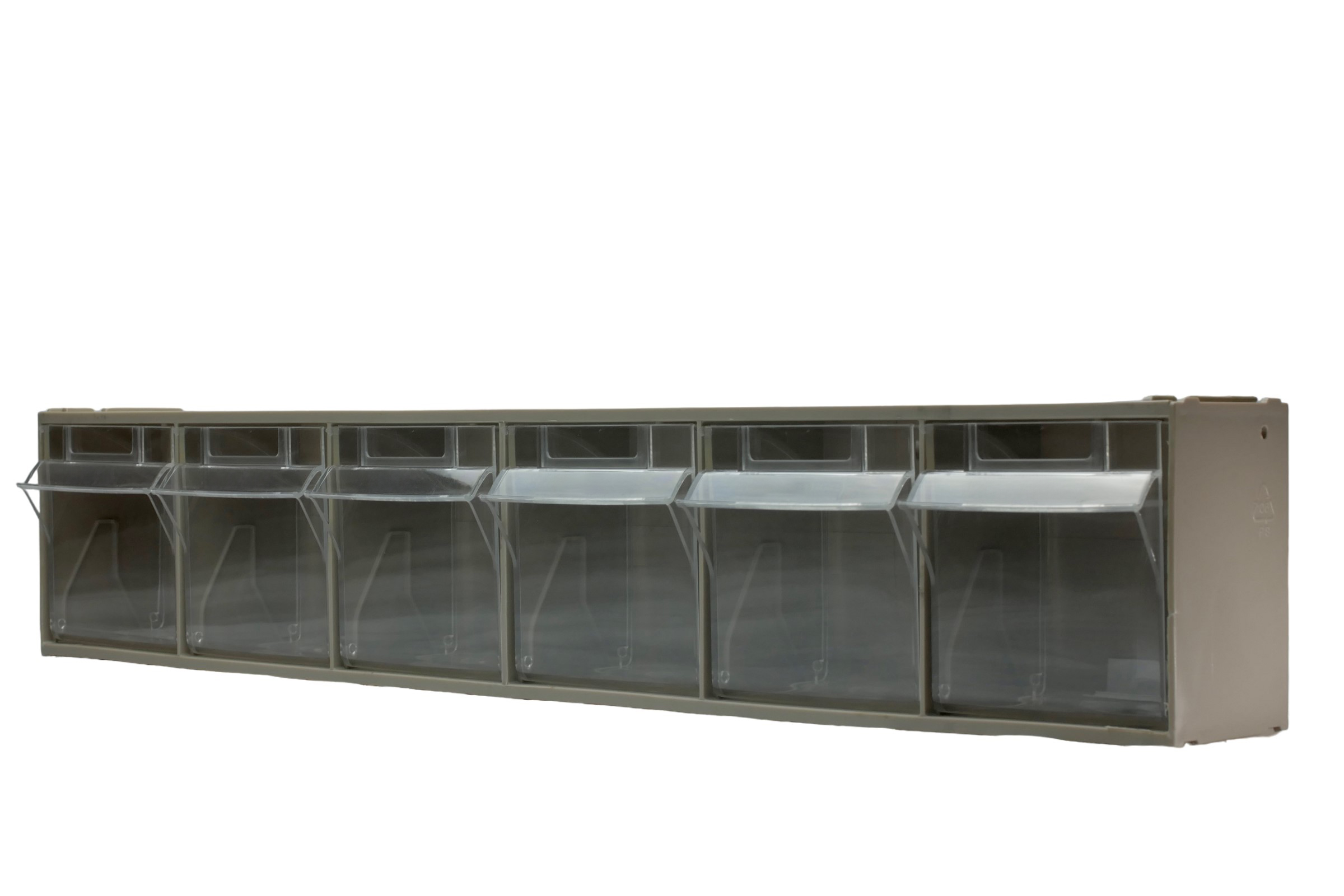 RS PRO 6 Tilt Drawer Unit, PP, 112mm x 600mm x 96mm