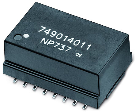 Surface Mount Lan Ethernet Transformer, 24.55 x 18.25mm